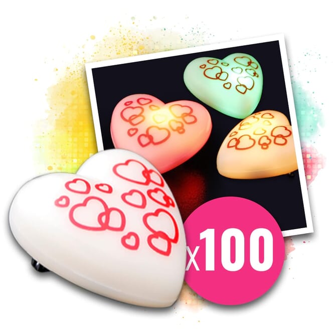 100x Love Messenger Blinkherzen