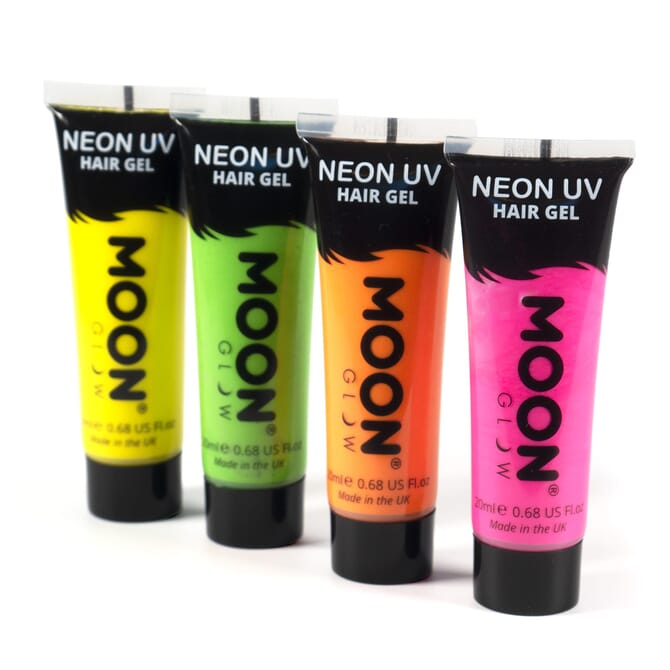 Neon UV haargel - 4 kleuren set