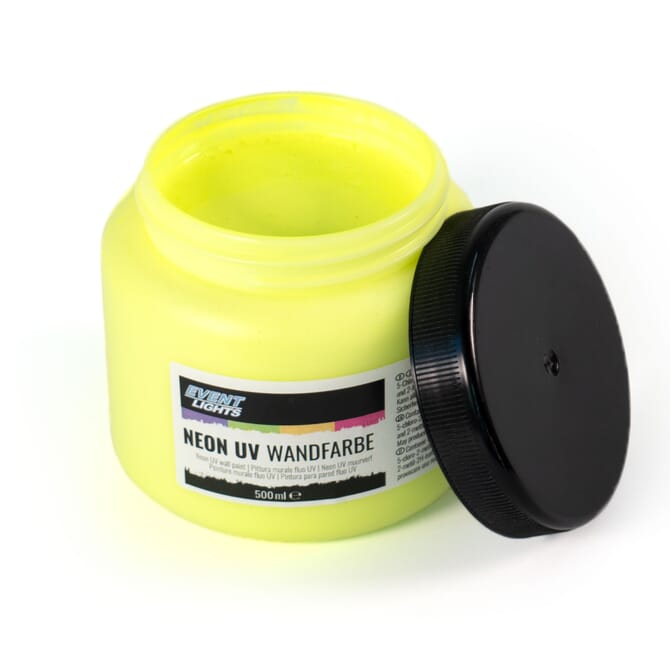 UV-aktive Neon-Wandfarbe 500 ml - gelb