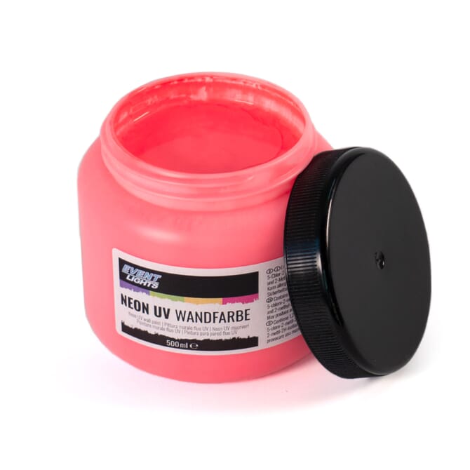 UV-actieve neon muurverf 500 ml - rood/roze