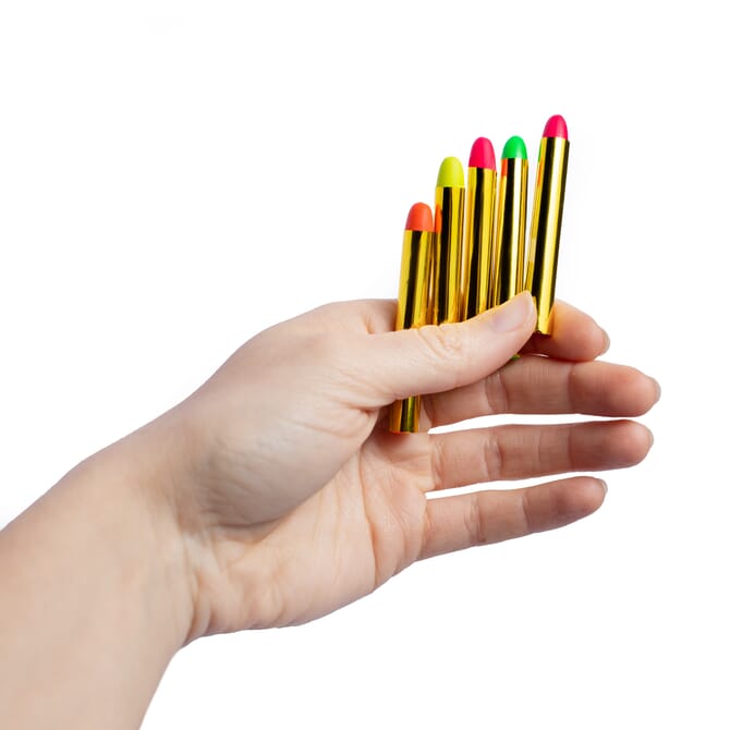 Neon UV Schminkstifte Set - 20 Stifte in 4 Farben