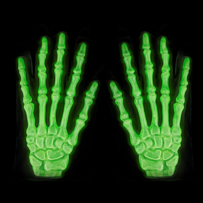 UV & GLOW Skelethandschoenen 3D