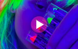 Neon UV Lippenstift Set – 4 Farben